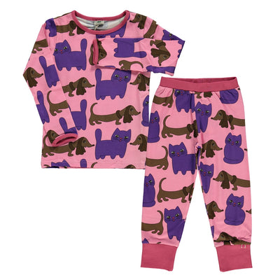 Pajamas with dog and cat