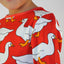 Long-sleeved blouse with geese