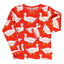 Long-sleeved blouse with geese