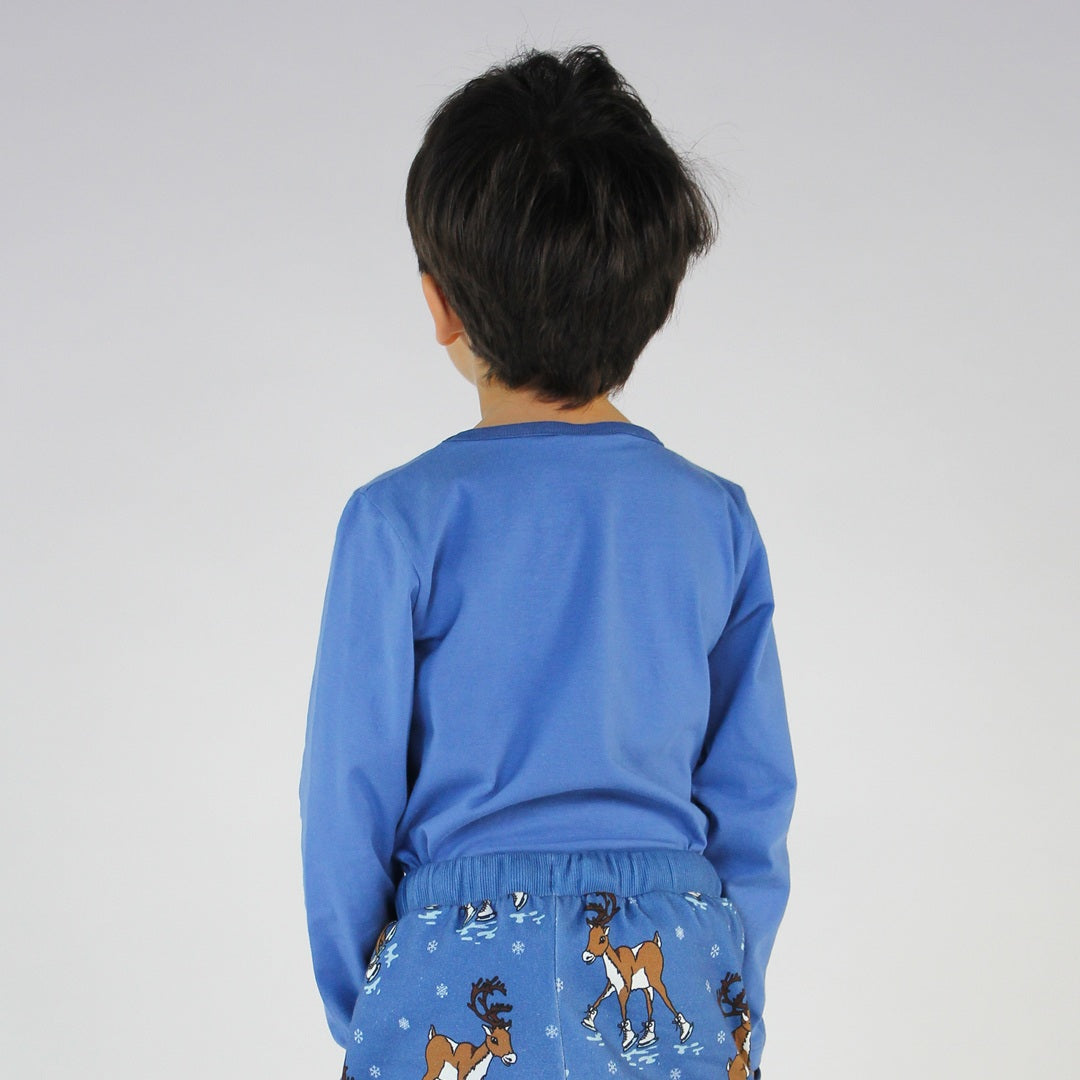 Long-sleeved blouse with winter landscape