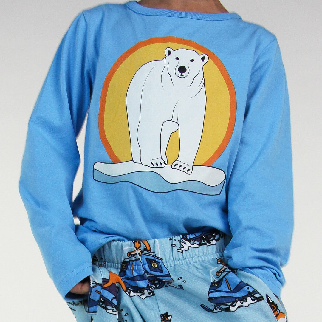 Long-sleeved blouse with polar bears