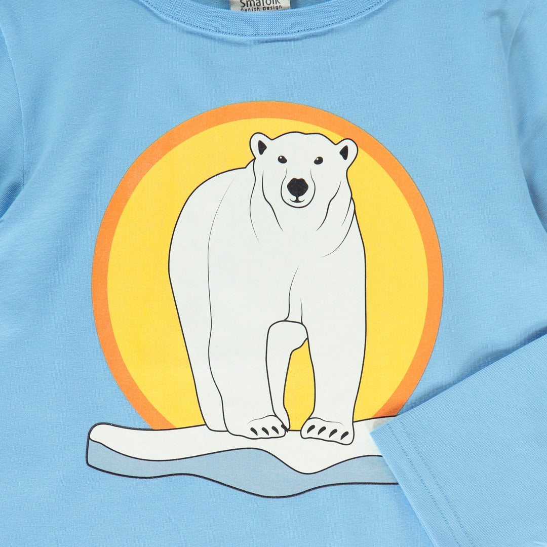 Long-sleeved blouse with polar bears