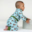 Baby leggings with rabbits on a sled