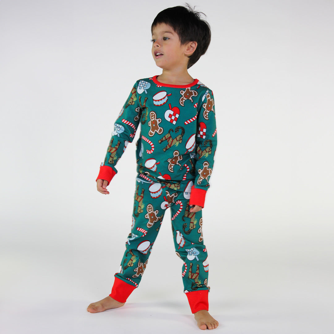 Pajamas with Christmas decorations