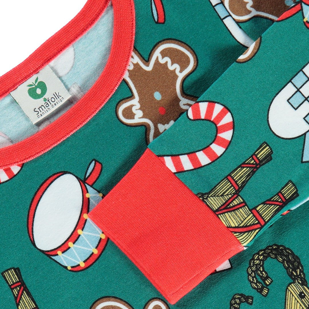 Pajamas with Christmas decorations