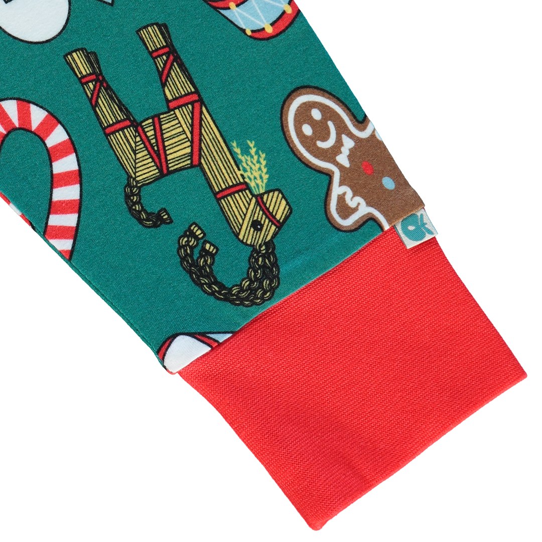 Pajamas with Christmas decorations
