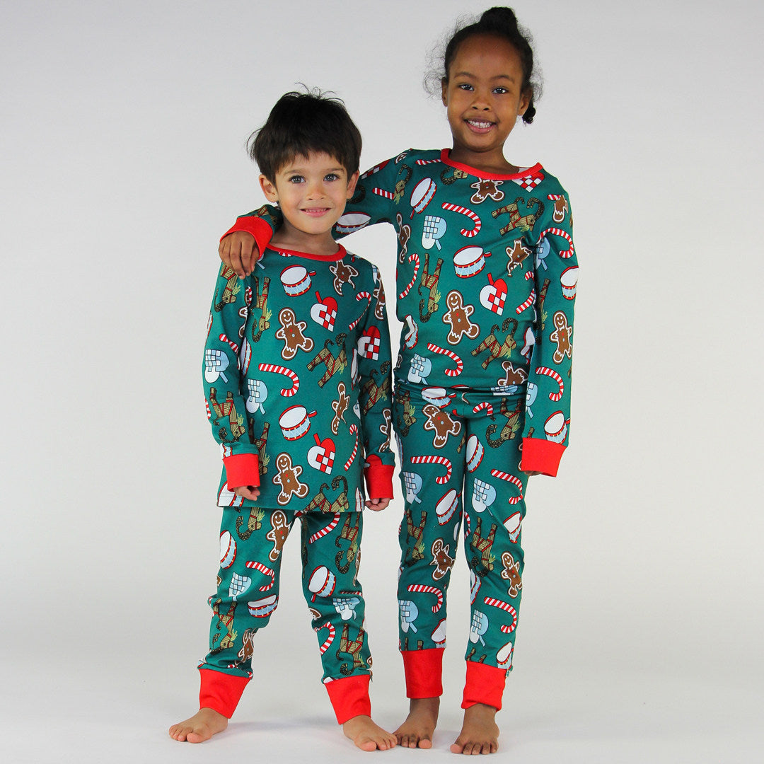 Pajamas with Christmas decorations