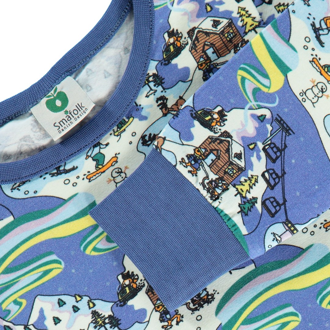 Pajamas with a winter wonderland print