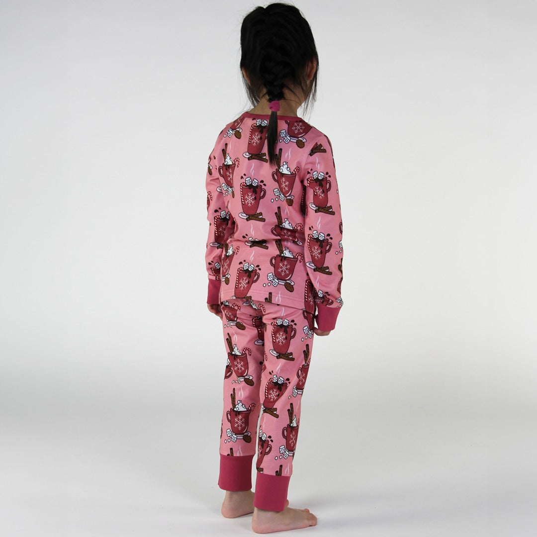 Pyjamas with hot chocolate