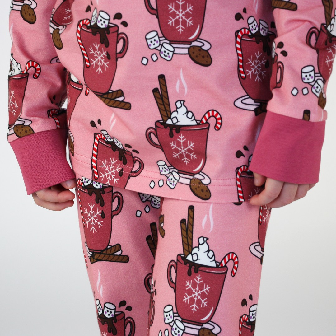 Pyjamas with hot chocolate