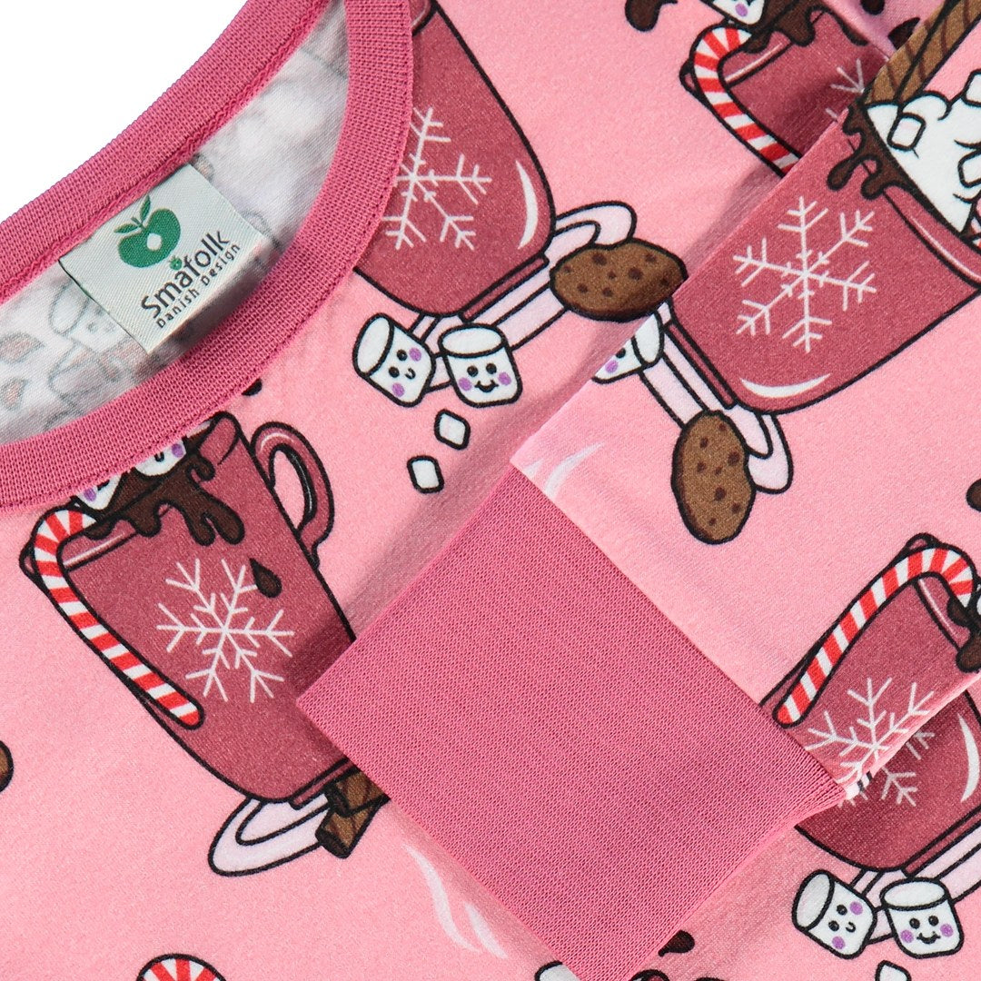 Pyjamas with hot chocolate