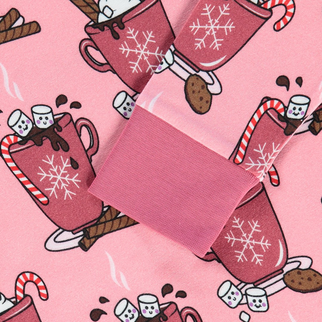 Pyjamas with hot chocolate