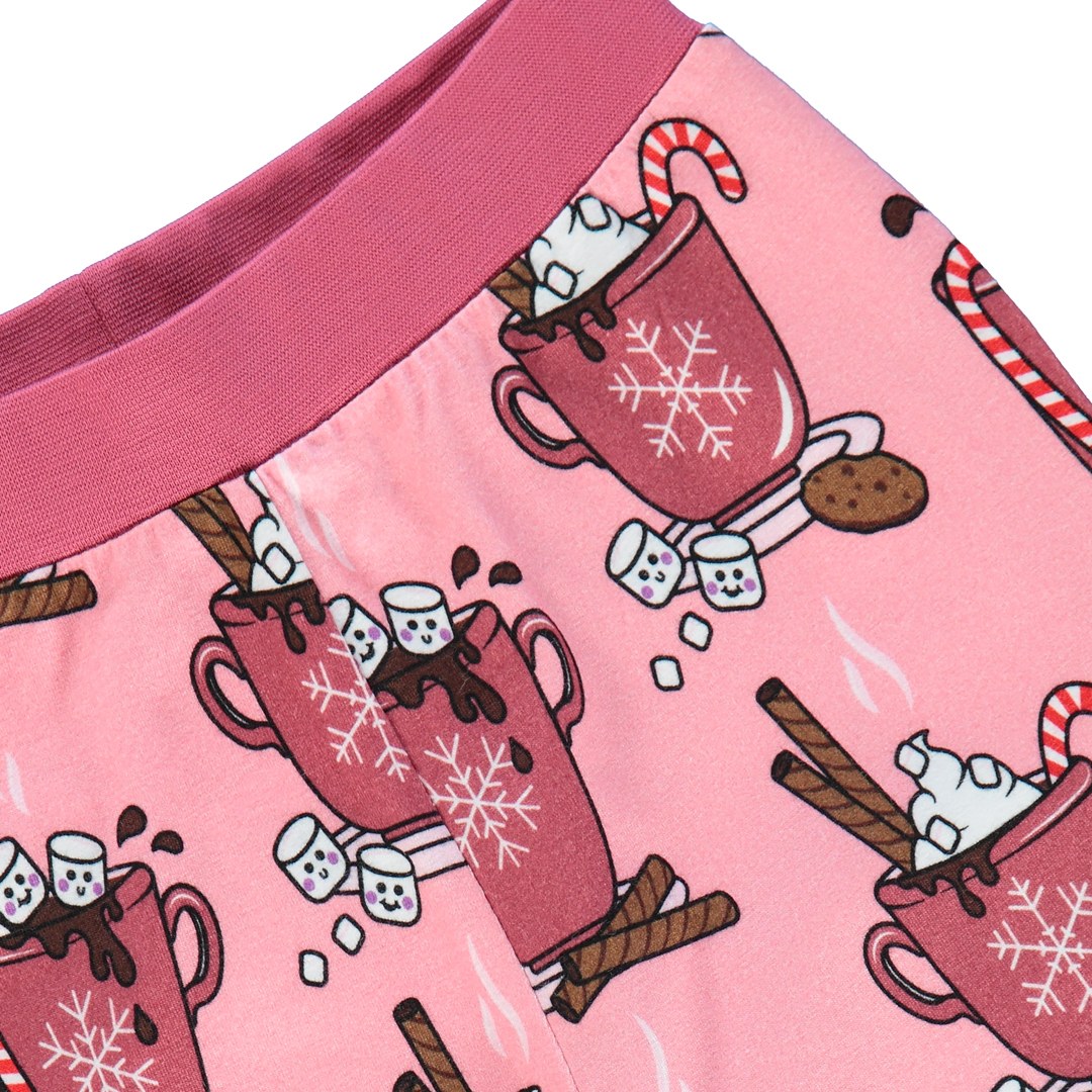 Pyjamas with hot chocolate