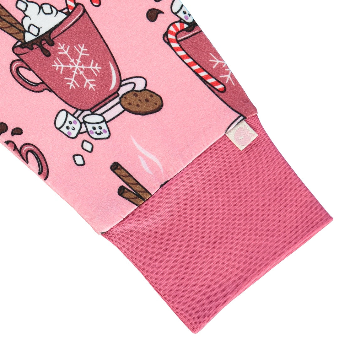 Pyjamas with hot chocolate