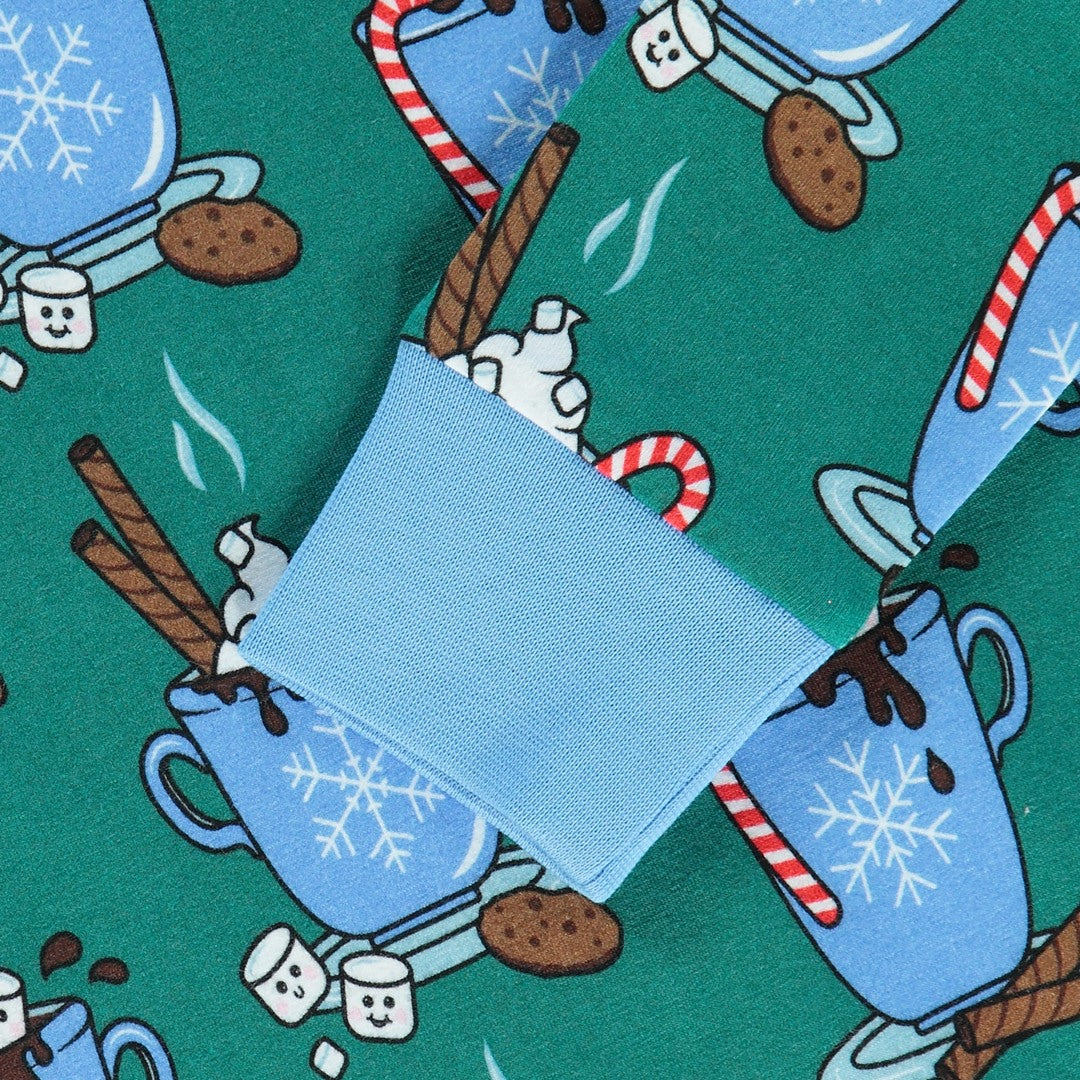 Pyjamas with hot chocolate