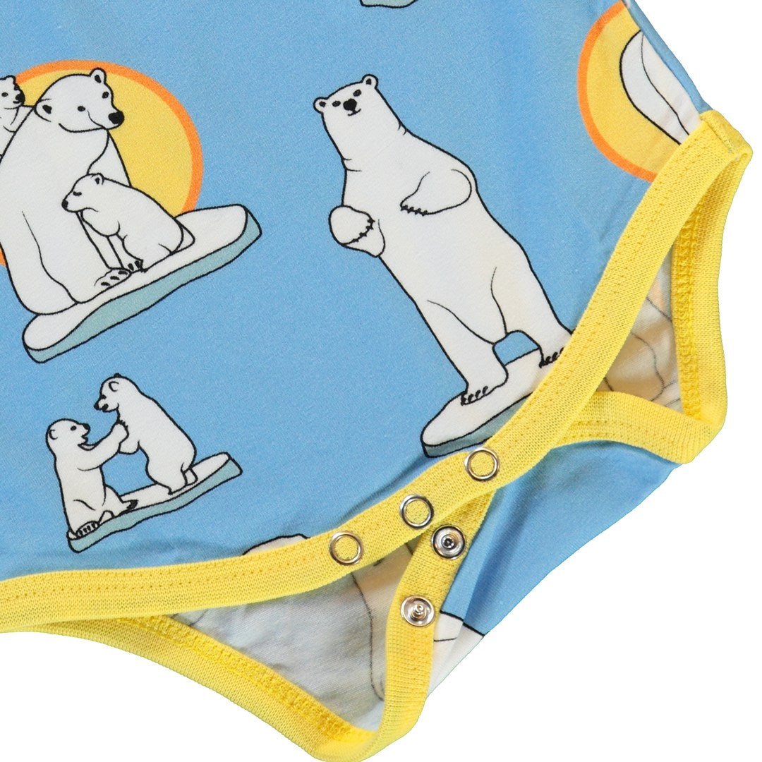 Long-sleeved bodysuit with polar bears