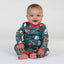 Long-sleeved all-in-one with Christmas decorations