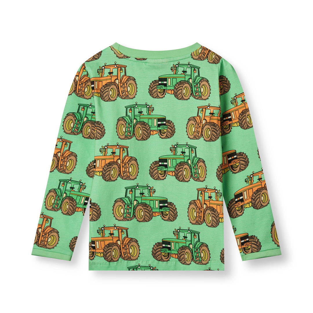 Long-sleeved shirt with tractors