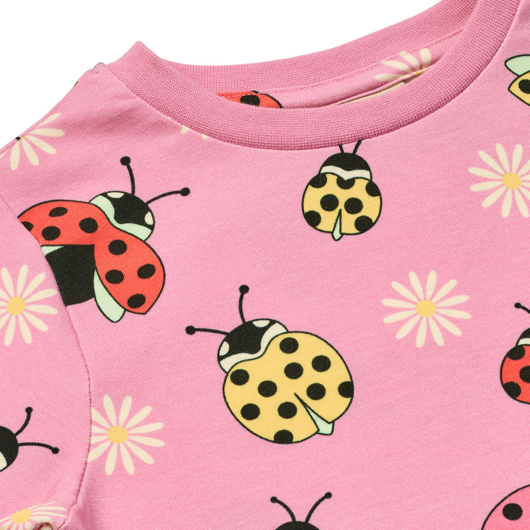 Long-sleeved ladybug blouse