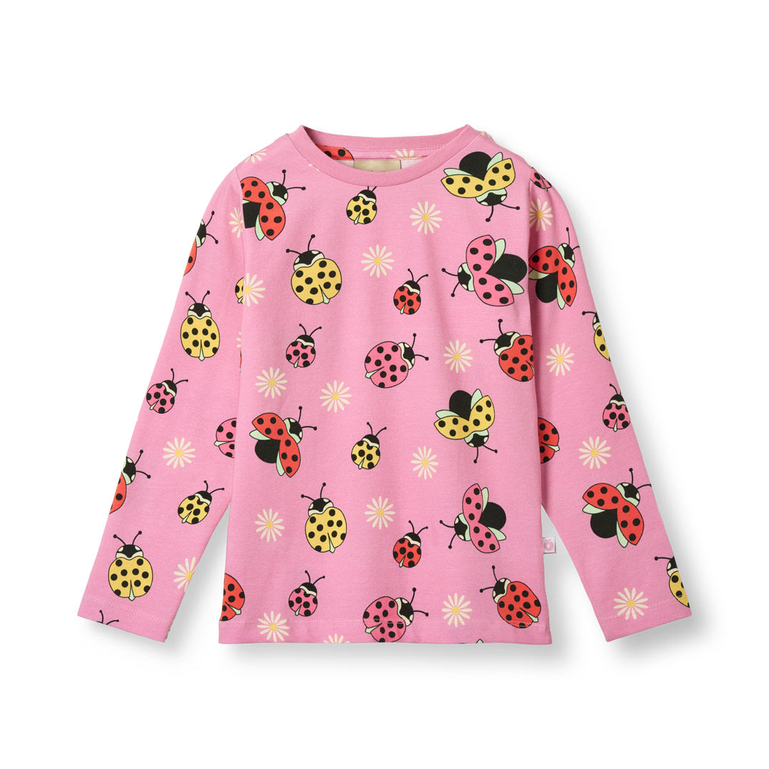 Long-sleeved ladybug blouse