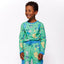Long-sleeved blouse with flying dragons
