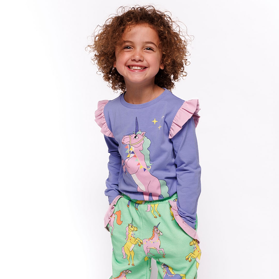 Long-sleeved unicorn blouse