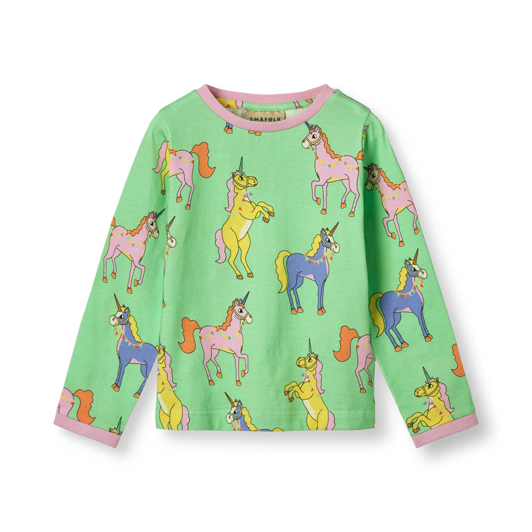 Long-sleeved blouse with unicorns