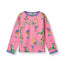 Long-sleeved top with tennis match