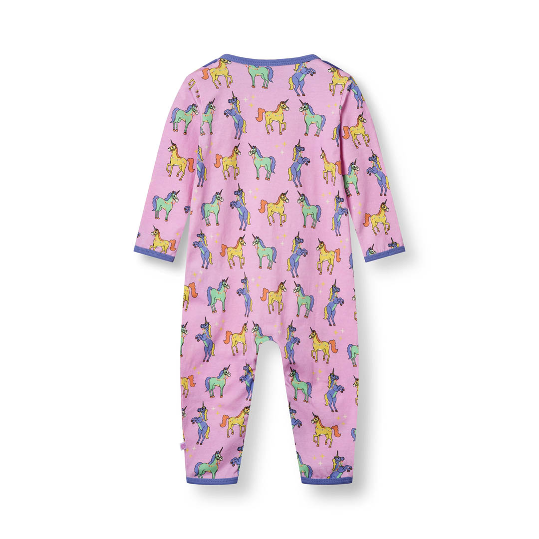 Long-sleeved unicorn sleepsuit