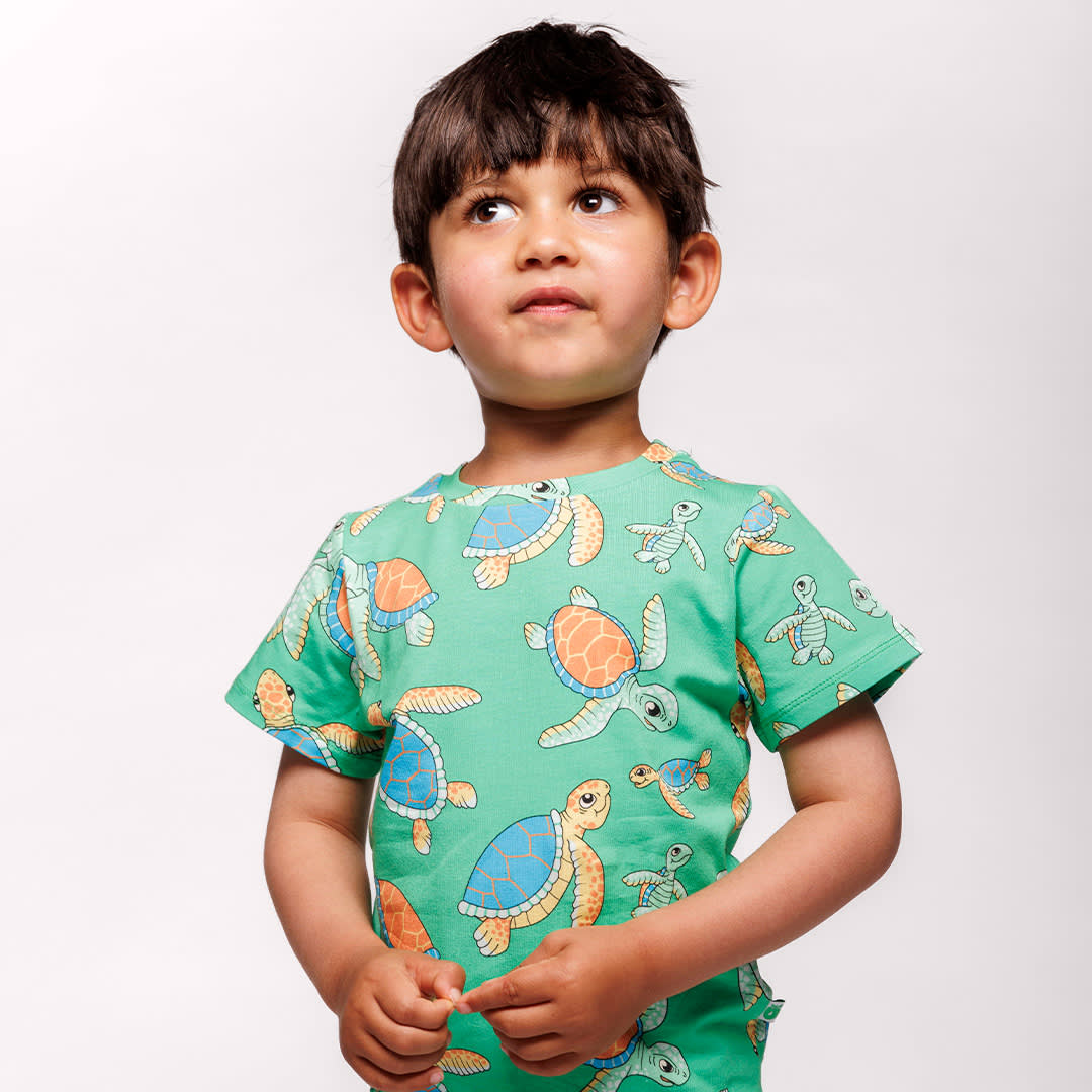 T-shirt med havskildpadder