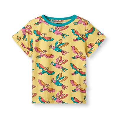T-shirt med papegøjer