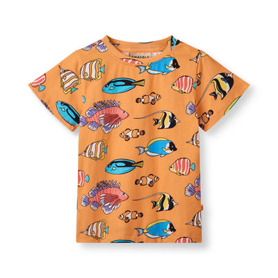 T-shirt med fisk