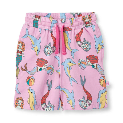 Shorts med havfruer og delfiner