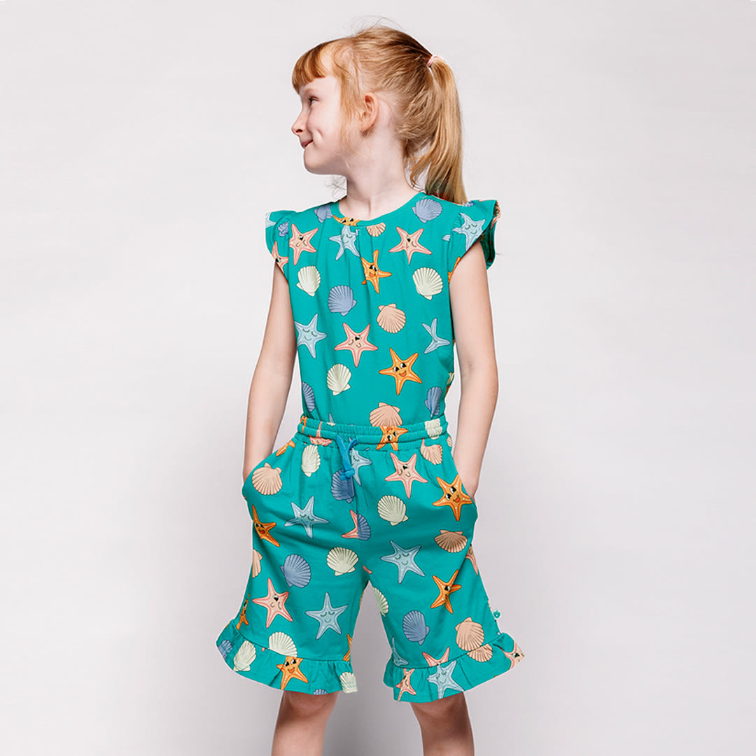 Starfish print shorts
