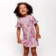 Short-sleeved dress with mermaids and dolphins