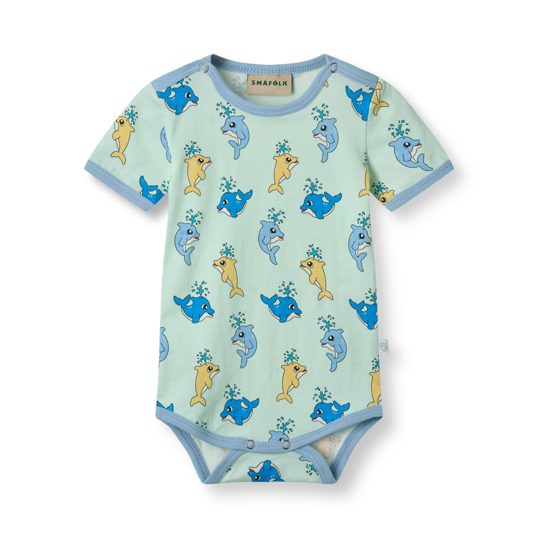 Kortærmet body med babydelfiner