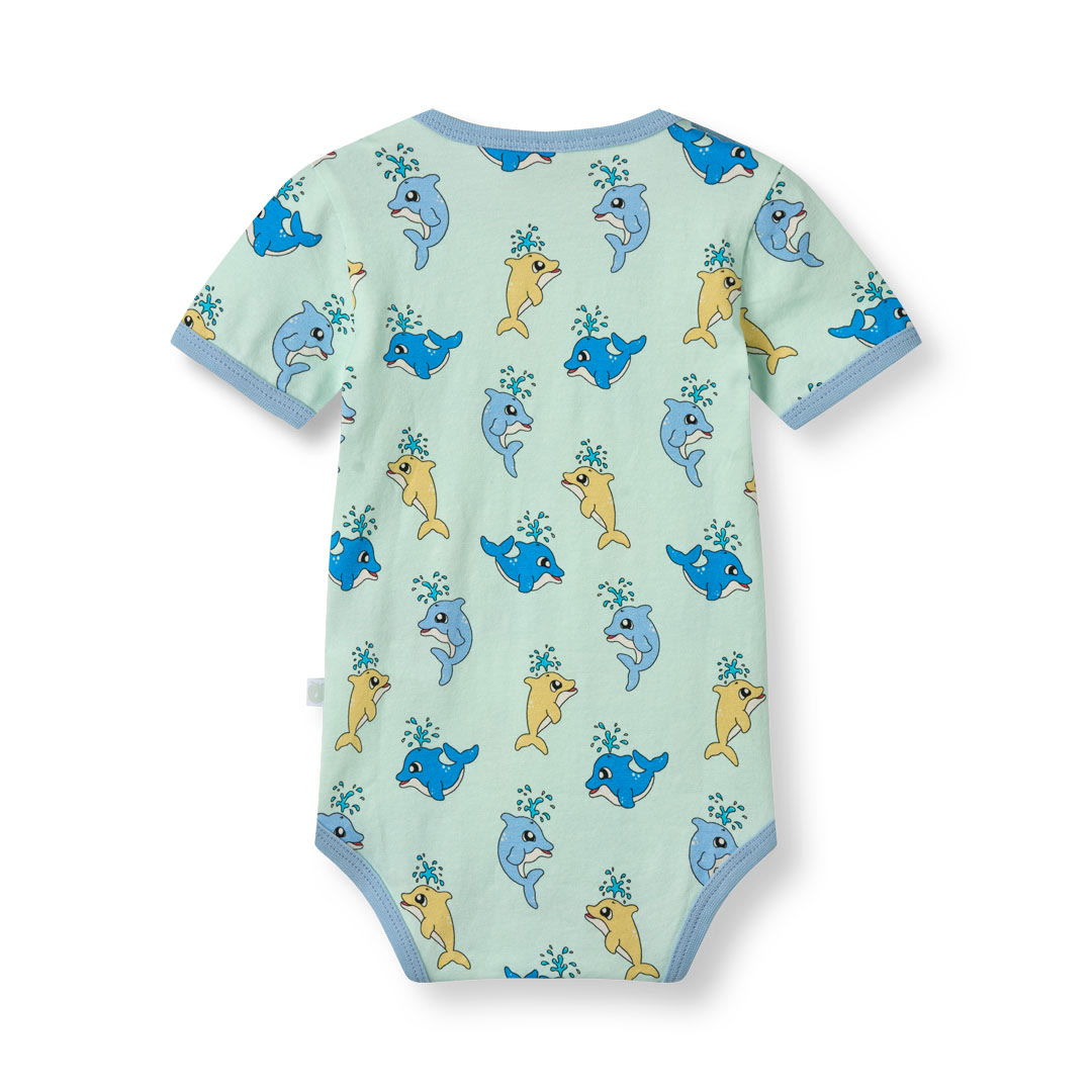 Kortærmet body med babydelfiner