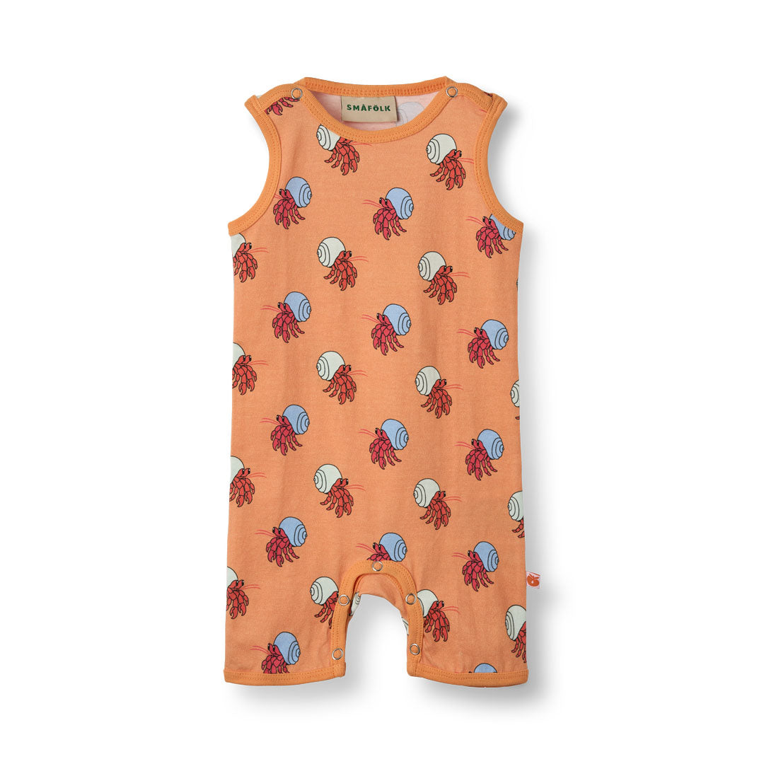 Sleeveless all-in-one with hermit crabs