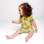 Short-sleeved parrot jumpsuit