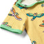 Short-sleeved parrot jumpsuit