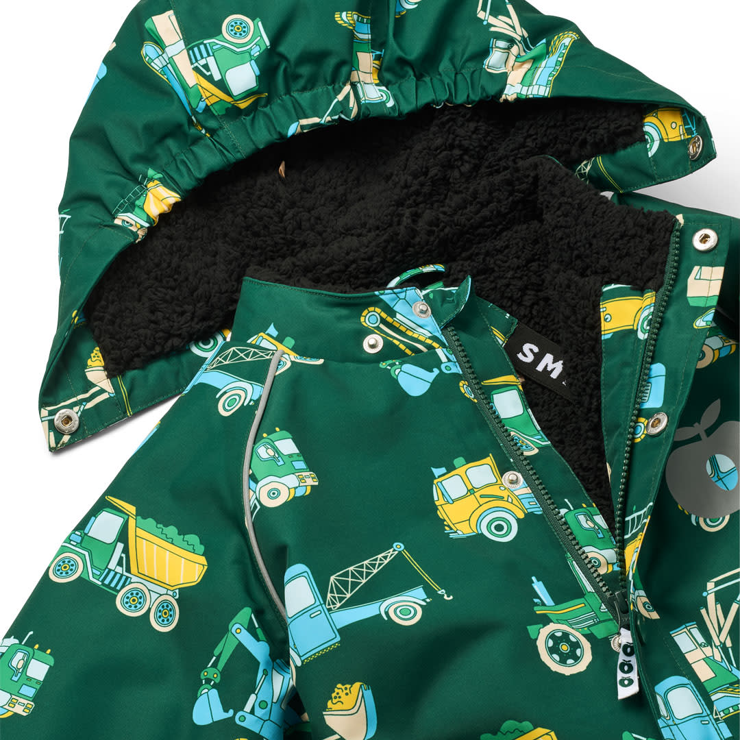 Kids' snowsuit with vehicles