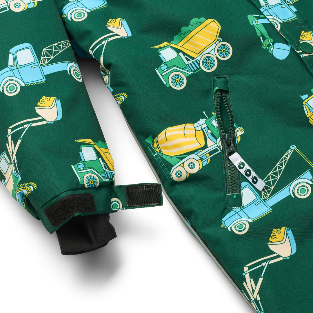 Kids' snowsuit with vehicles