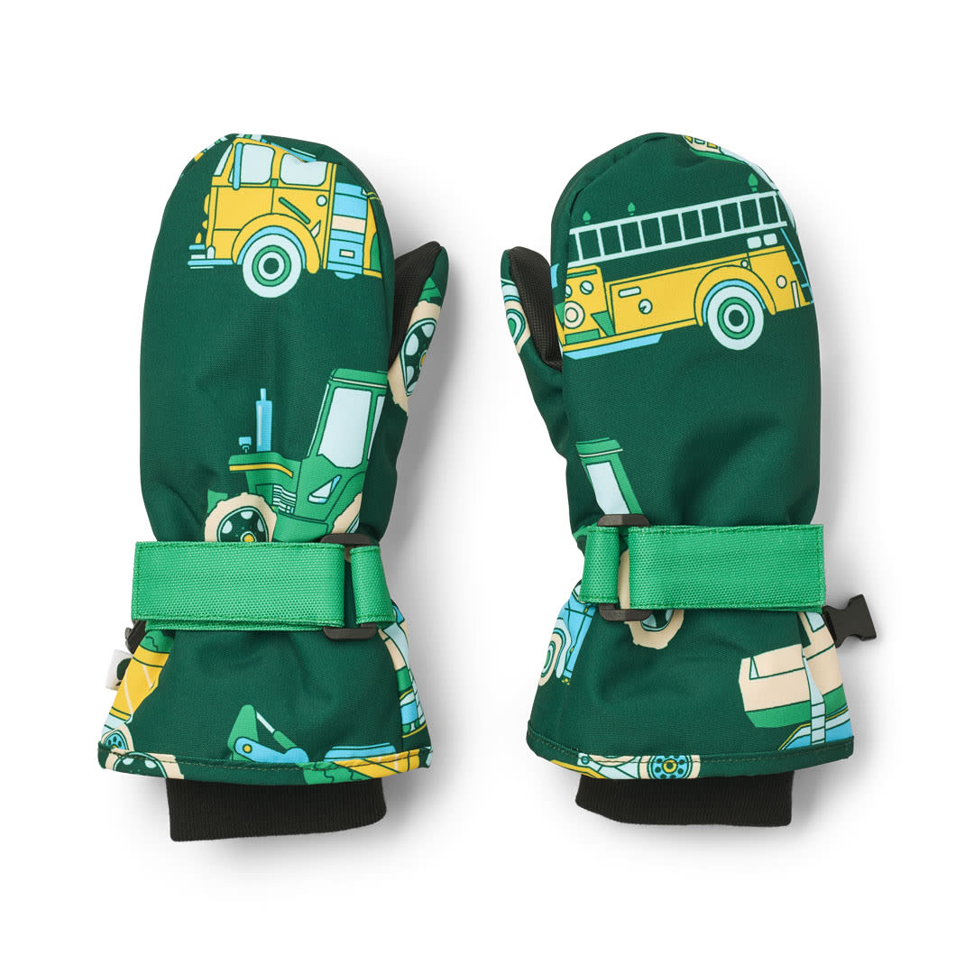 Mittens with vehicles
