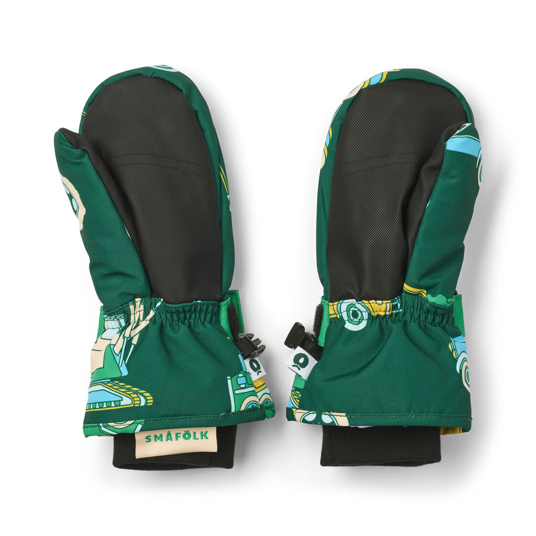 Mittens with vehicles