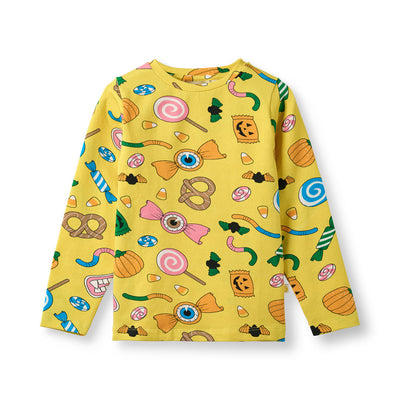 Gala long-sleeved top with Halloween candy