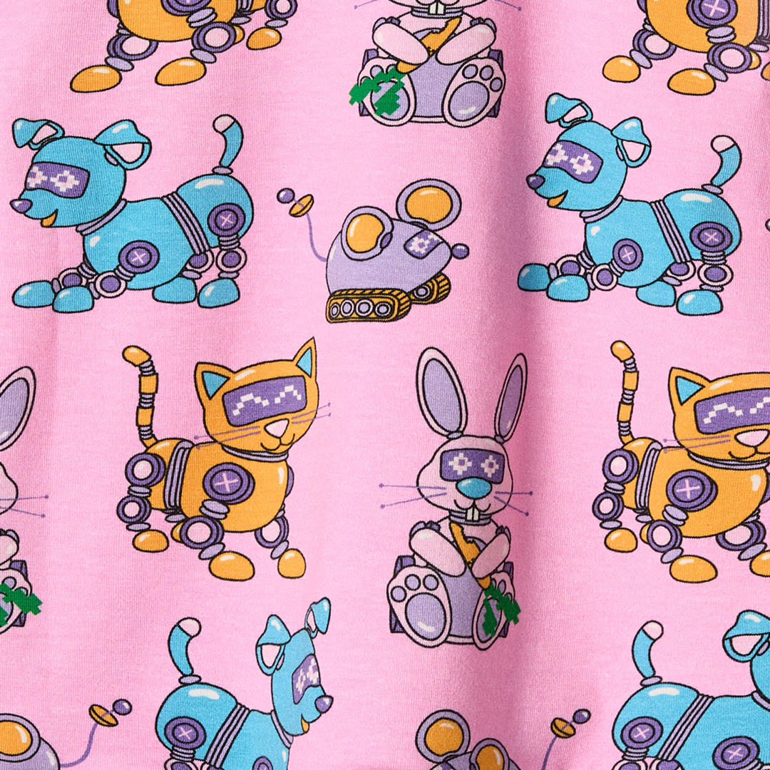 Dabinett long-sleeved top with robot pet