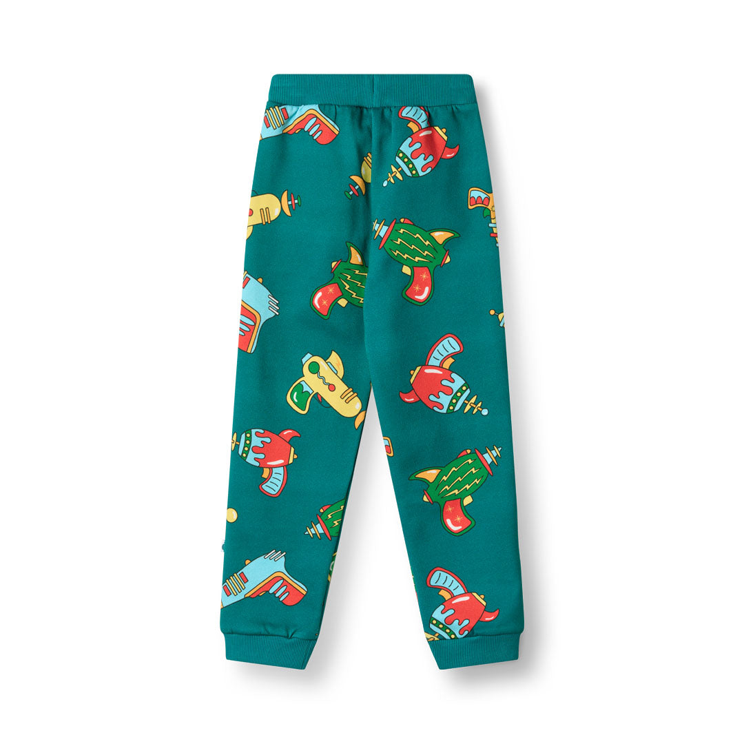 Grønne sweatpants med motiv