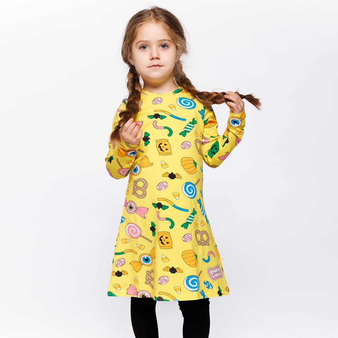 Gala dress with Halloween candy
