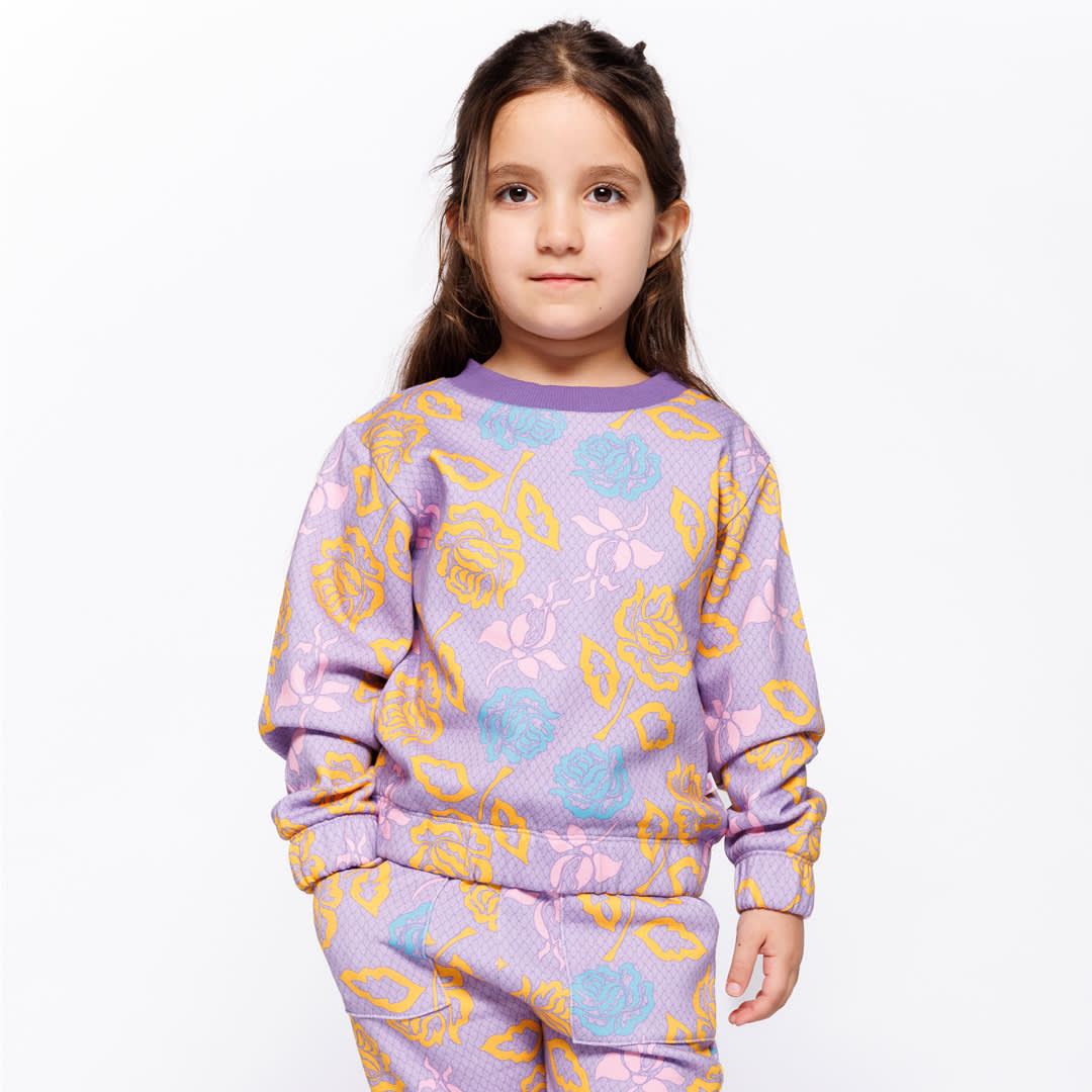 Yapeen sweatshirt med roser
