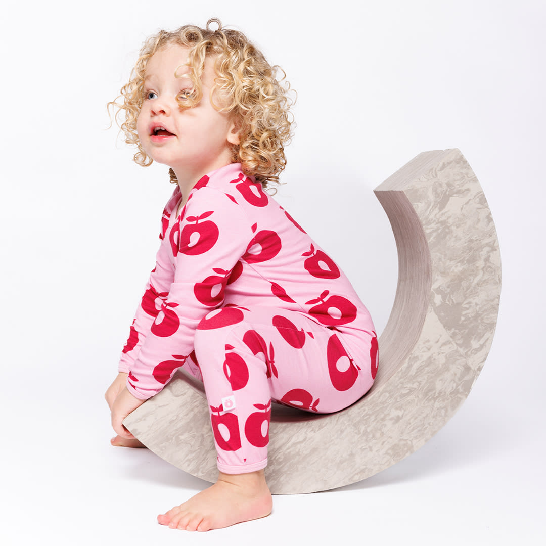 Ulm long-sleeved bodysuit with apples